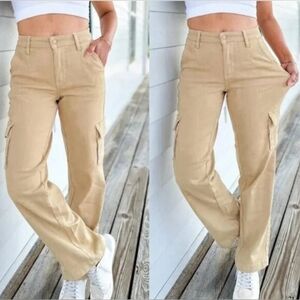 Judy Blue Women Cargo Jeans Style JB88633 Size 3 / 26 Tan Khaki Utility